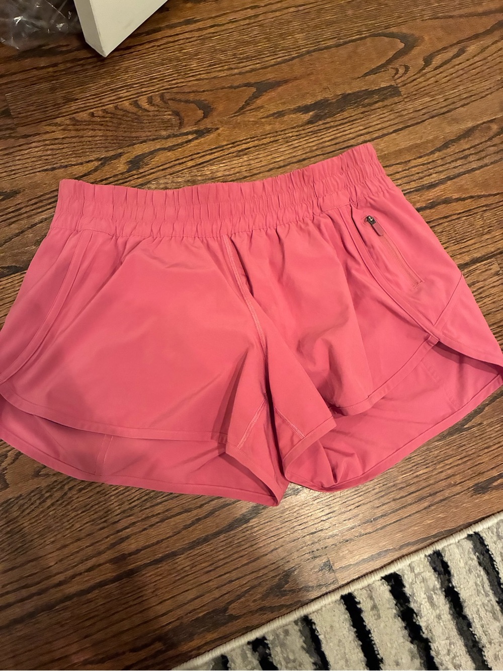 lululemon athletica Track That 5” Coral Pink Athletic Layered Shorts